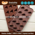 Hot selling custom 15 Cavities pyramid shape silicone chocolate molds